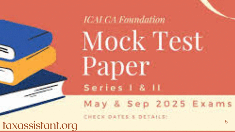 CA Inter Sep 2025: Mock Test Series I & II Announced