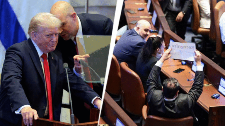 Trump Heckled in Israeli Parliament