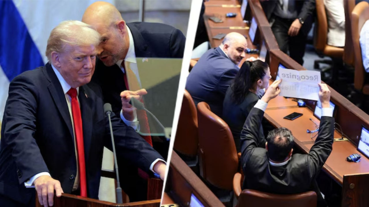 Trump Heckled in Israeli Parliament