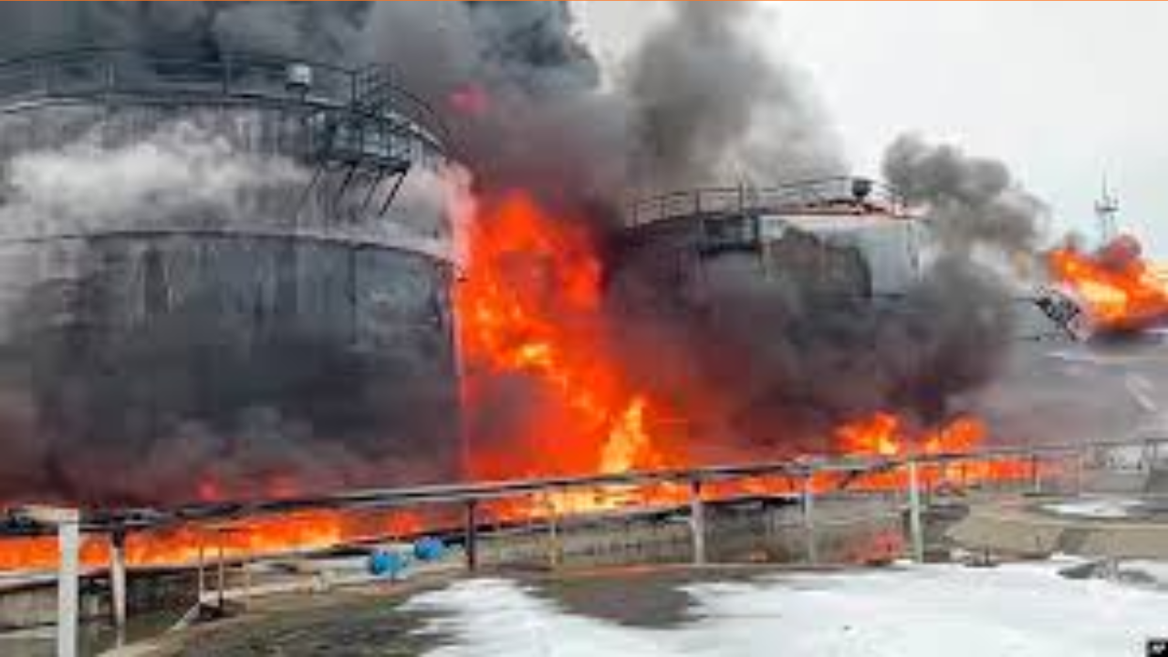 Ukrainian Drone Strike Ignites Fire at Belgorod Oil Depot