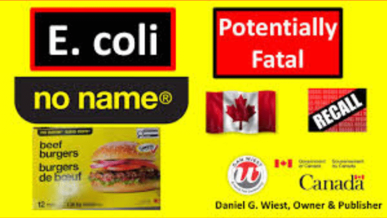 URGENT RECALL: No Name Brand Beef Burgers (E. coli Risk)