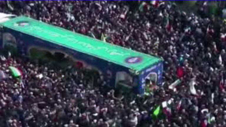 Massive Crowds Gather in Tehran for Larijani Funeral Procession