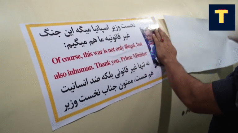 Tehran’s Irony: Spanish "Peace" Slogans Mailed via Missile