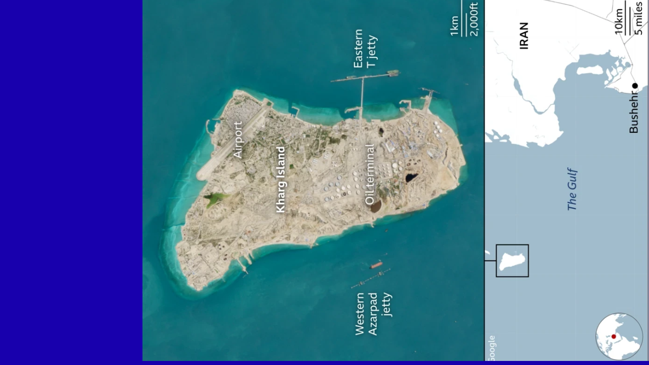 Iran says Kharg Island oil exports 'fully underway', no casualties reported