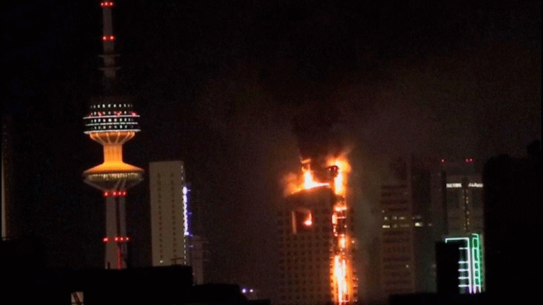 Gulf on Fire: Kuwait City Skyscraper Ravaged Amid Regional Escalation