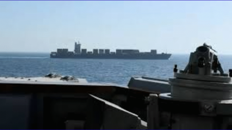 USS Spruance intercepting Iranian ship Touska April 2026.